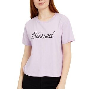 Rebellious One Blessed Graphic Tee Purple XL
